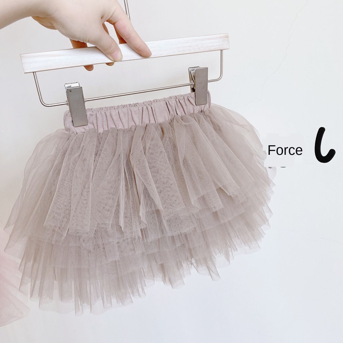 Baby Girls Princess Skirt Mesh Dance Costume Tutu skirt: Brown / 90