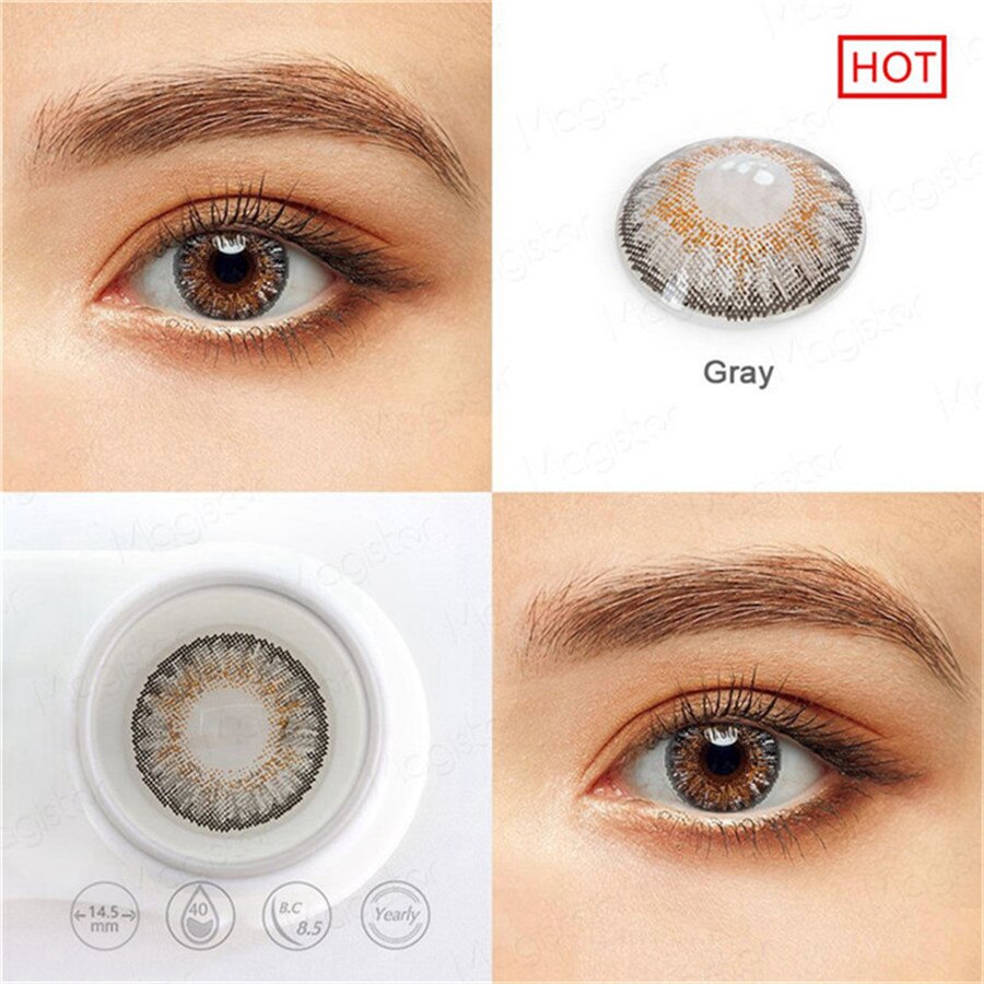 Lentillas de colores con ojos grandes para mujer, lentillas cosméticas de colores para pupila, maquillaje para de Halloween, 1 par: 4