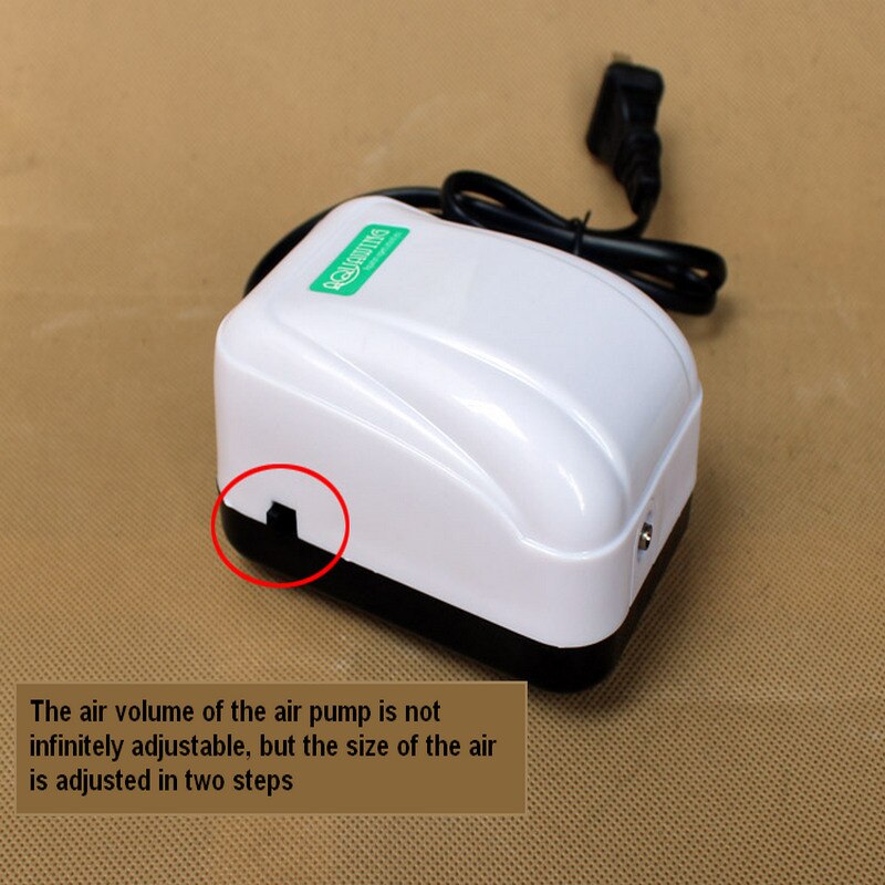 Aquarium Quiet Air pump 220V Fish Tank Air compressor Oxygen CO2 O2 Air controller with 3PCS Tube Valve Stone Set