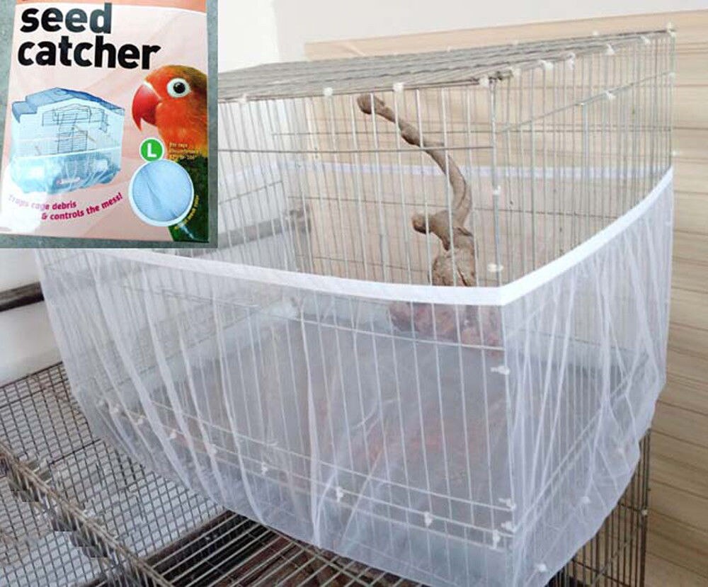 Protector de malla para jaulas de pájaros, cubierta de carcasa, falda, trampas, cesta, novedad