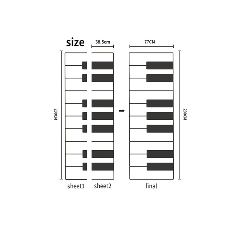 Samoprzylepne naklejki drzwi tapety pcv naklejki na drzwi fortepianu sypialnia salon Dom dekoracje 3D plakat naklejki ścienne malowidła: Default Title
