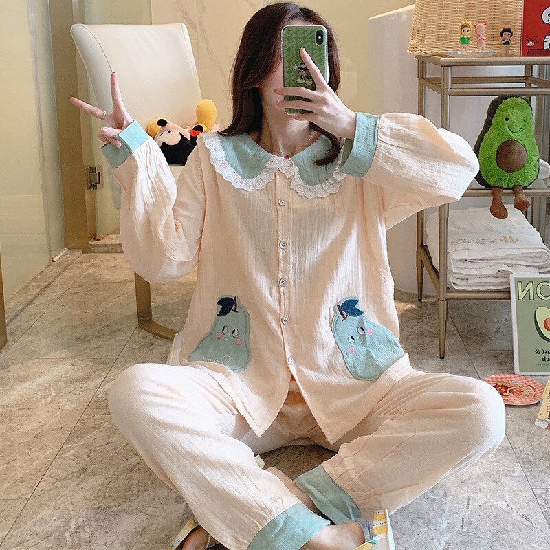 Moederschap Pyjama Verpleging Nachtkleding Borstvoeding Nachtkleding Dunne Katoen Gedrukt Moederschap Pyjama Set Moederschap Kleding: 6906 / XXL