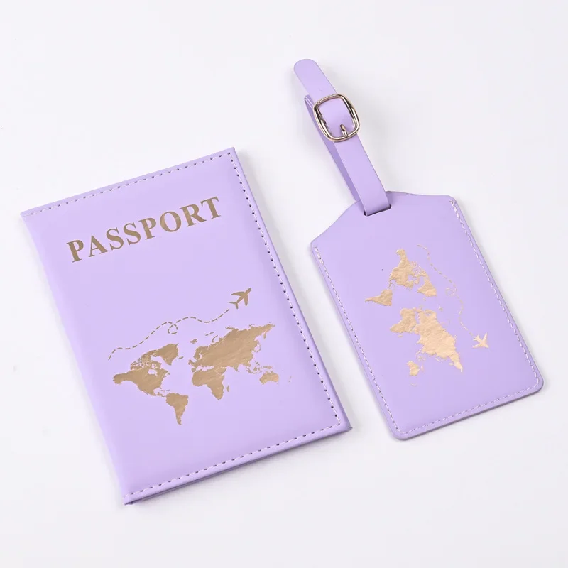 Capa protetora para passaporte, capa protetora para passaporte de viagem, etiquetas de bagagem, acessórios de viagem: CINZA