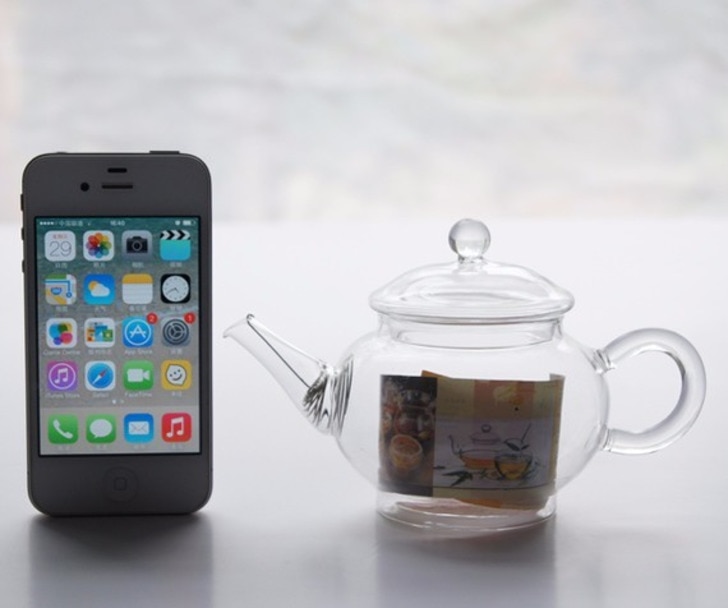 Gennemsigtig tekande varmebestandig glas tekande med kinesisk infusions kaffeblomst te blad urtepotte 250ml holdbar kedel
