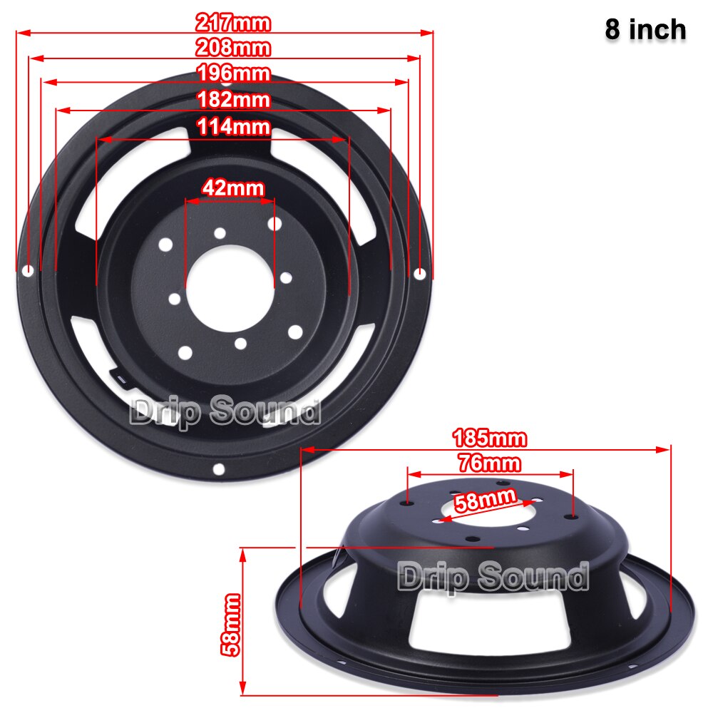 3"/4"/5"/6.5"/8" inch Speaker Frame Subwoofer Holder Woofer Bracket Stand Bass Basin Stand Basket Speaker Repair Parts #2: 1pcs / 8 inch (217mm)