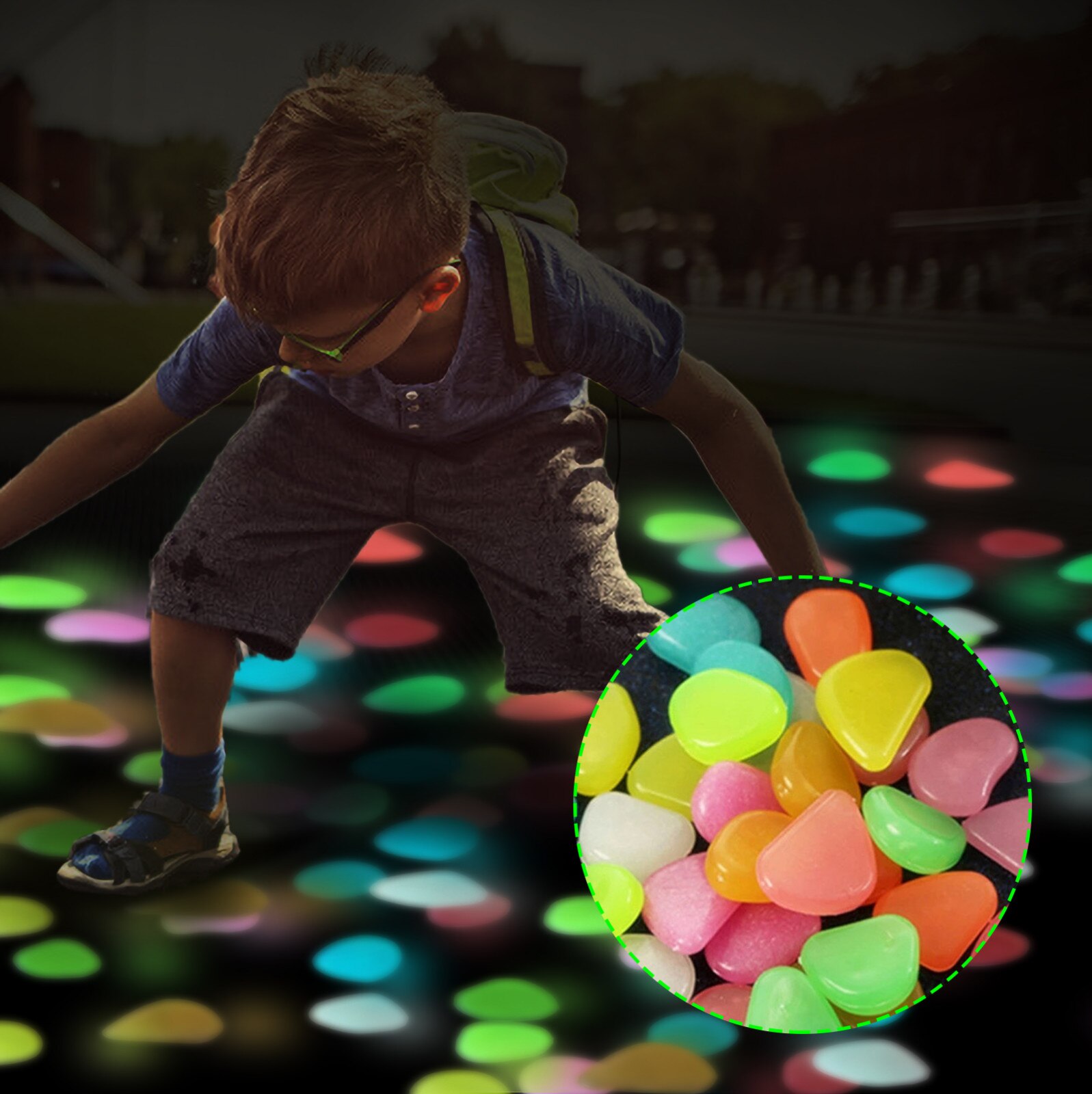 Luminous Stone Aquarium Decor Glow In The Dark Pebbles Luminous Stones Rocks Aquariums Garden Decoration 50pcs Garden Decor