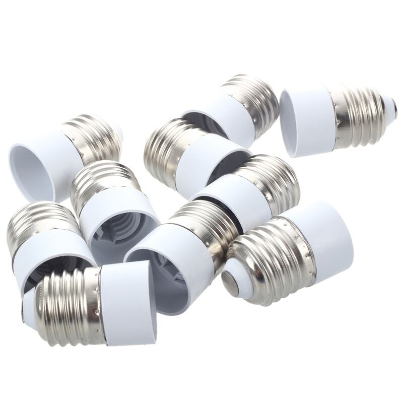 10 E27 Male Plug to E14 Female Socket Base LED Light Lamp Bulb Adapter Converter