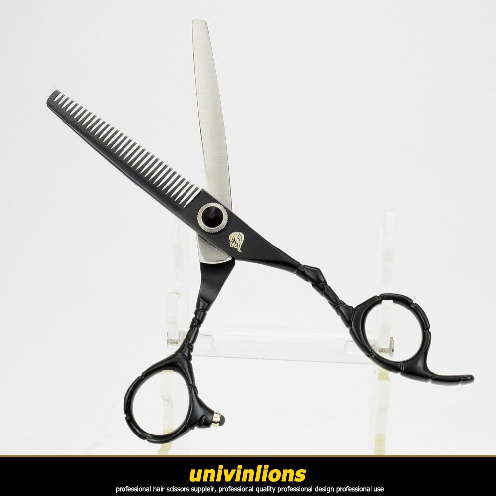 univinlions 6" black barber hairdressing scissors razor hairdresser haircut japanese thinning shears salon de ciseaux coiffure