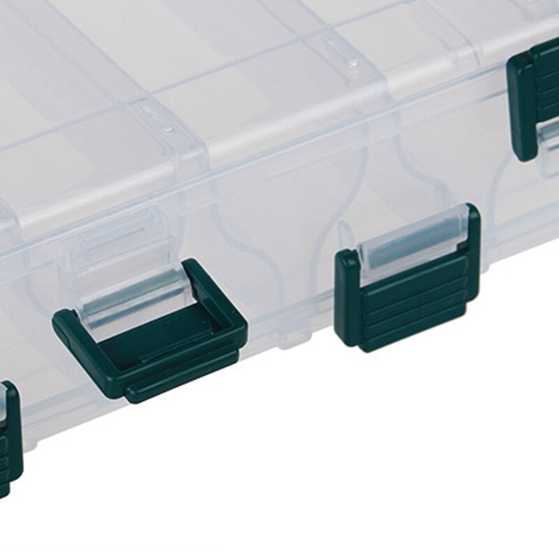 Compartments Double Sided Fishing Tackle Box Hard Plastic Clear Fishing Lure Bait Hooks Accessory Storage Case Container