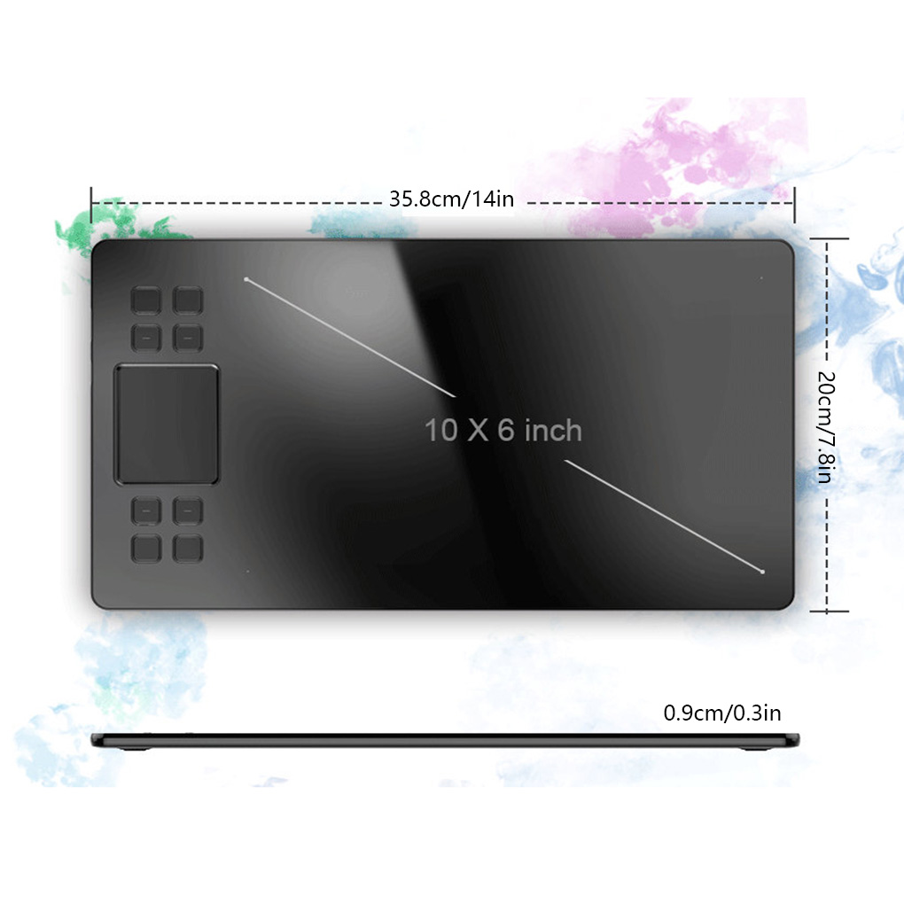 VEIKK Graphics Drawing Tablet with 8192 Pressure Sensitivity Battery-Free Passive Pen Digital Pad Tablet Graphic Illustrator A50