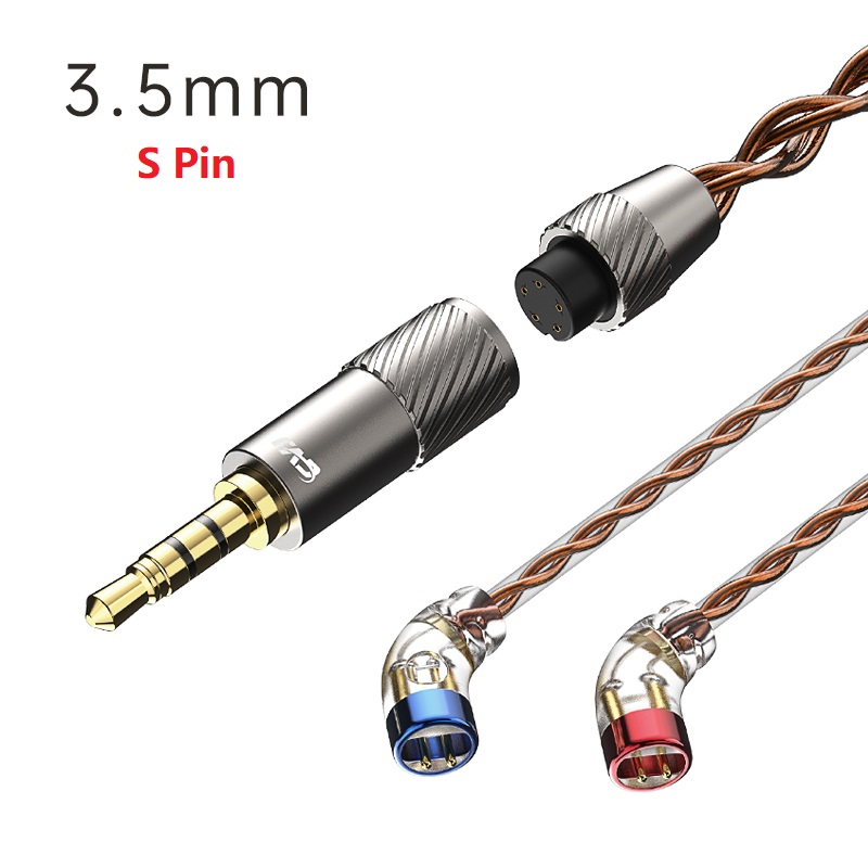 CVJ VS400 OFC Cable de Audio mejorado 400 núcleos auriculares Cable HIFI de Metal 2,5/3,5/4,4mm/Tipo C/enchufe relámpago 2 pines S para auriculares: MULTICOLOR
