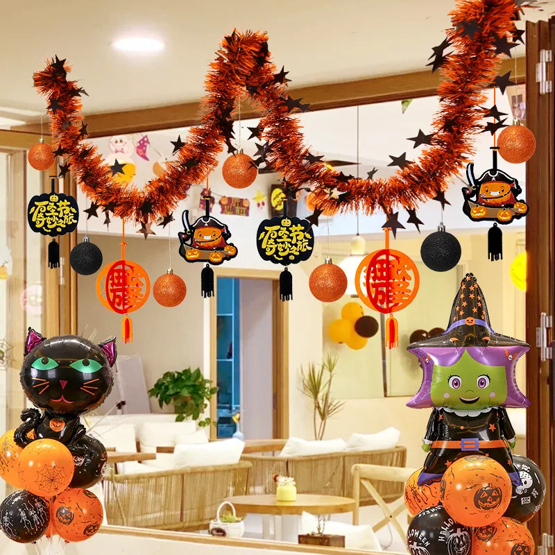 Rekwizyty robić dekoracji na Halloween, zawieszki z kwiatami latte, zaopatrzenie solidny, zawieszka z flagą dyni, ozdoby na Halloween