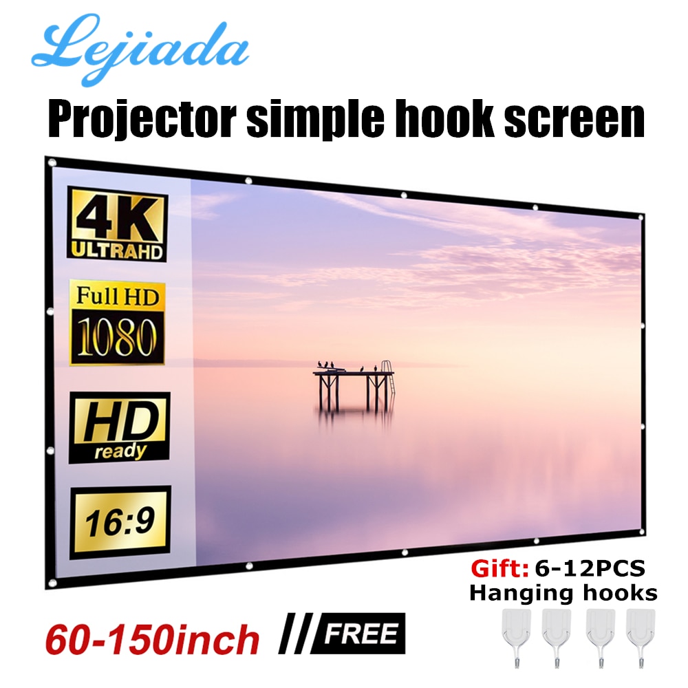 LEJIADA Projektor einfache vorhang hause draussen KTV büro tragbare 3d HD projektor bildschirm