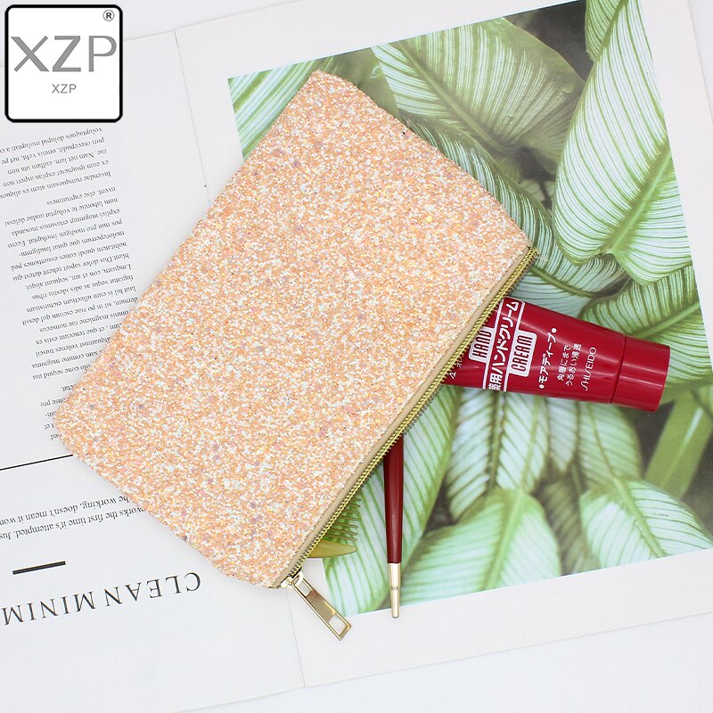 Xzp kvinnor handväskor sjöjungfru paljett sminkväska vändbar dubbelfärgad glitter kosmetisk väska lazy makeup dragkedja: Default Title