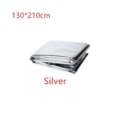 First Aid Rescue Blanket 160*210cm Outdoor Waterproof Emergency Blanket Lifesaving Thermal Insulation Gold Silver Double Color: Silver 130X210