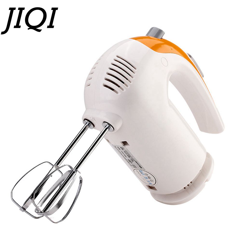 JIQI 5 Speed Electric Egg Beater Handheld Dough Mixer Portable Food Blender Cream Cake Stir Tool Cuisine Baking Processor 220V