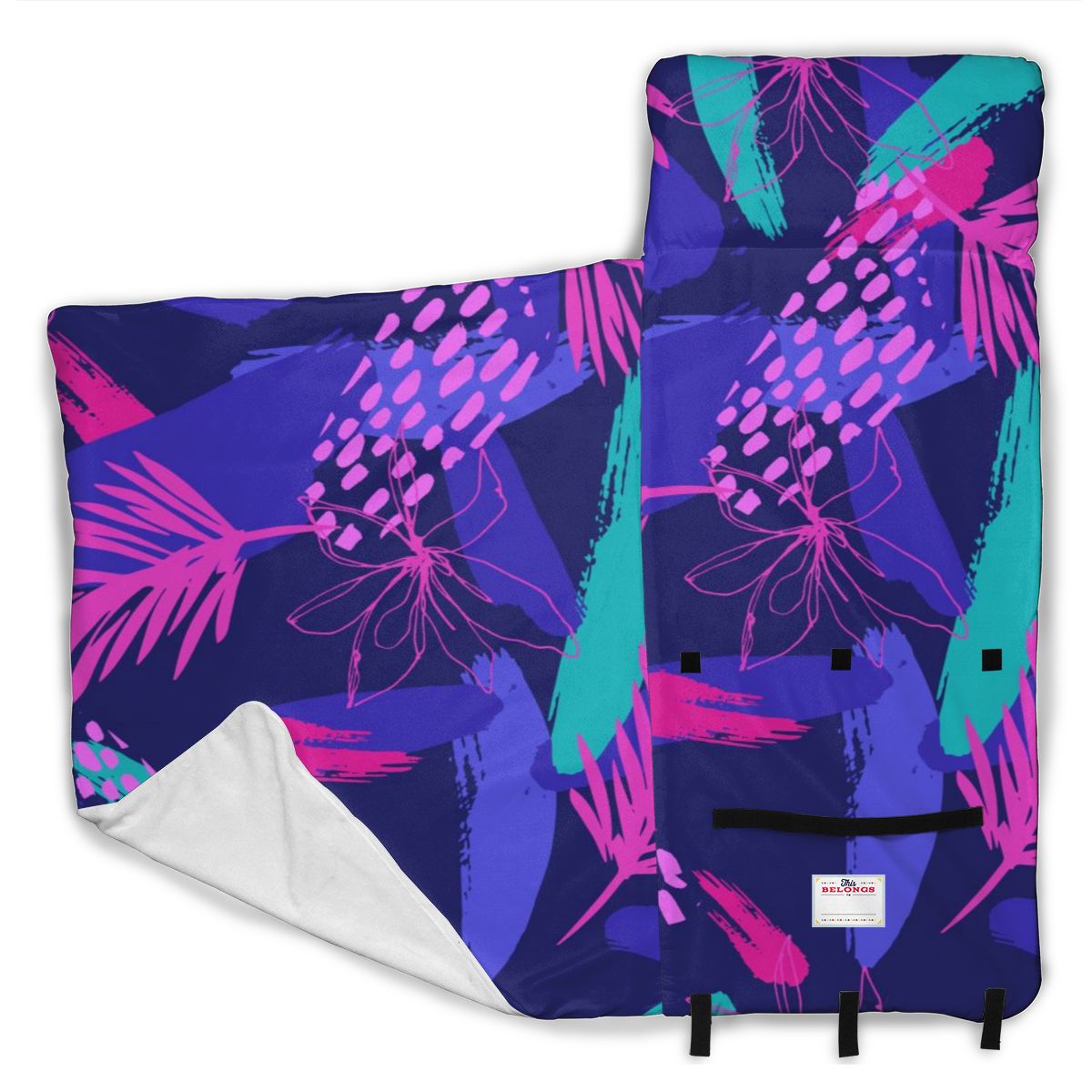 Enfant en bas âge roulé tapis de sieste Anti-coup de pied couette artefact oreiller amovible feuilles créatives fleurs coups de brosse bébé sac de couchage