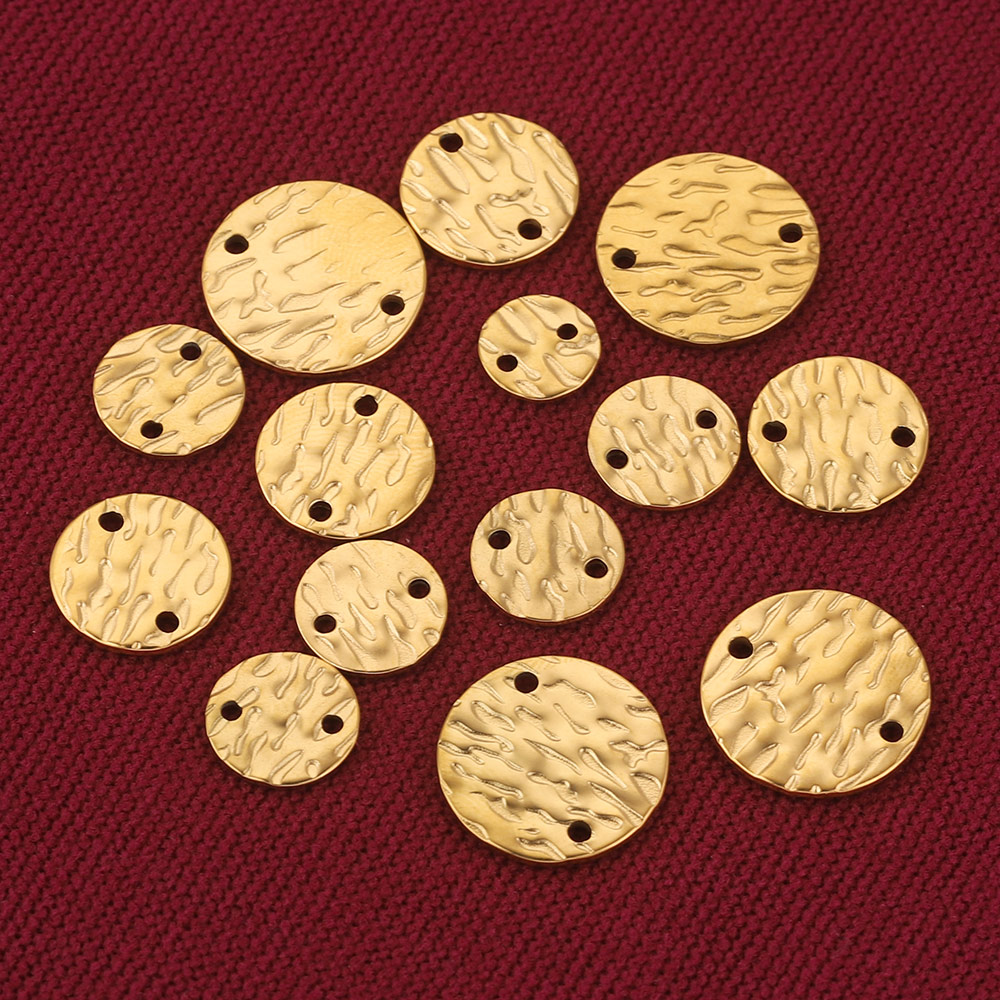 Connettori per orecchini con ciondoli placcati in oro con struttura a doppio foro in acciaio inossidabile da 20 pezzi per la creazione di gioielli tutto'ingrosso