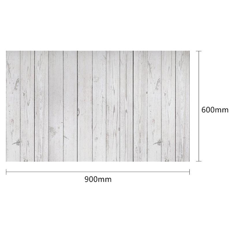 Alloyseed 0.6x0.9m Photography Background Wood Board Backdrops Cloth Desk Table Photo Studio Phone Photographic Props for Food