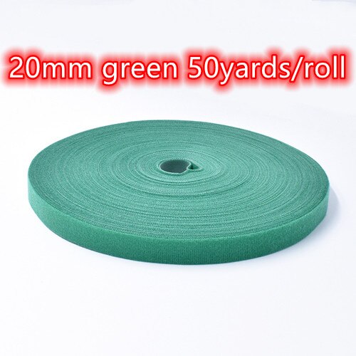 25/50Yards Sticker Tape 20Mm Nylon Adhesive Haken Loops Fastener Tape Terug Naar Zelf Naaien Craft diy Kabelbinders Accessoires: 20mm green 50yards