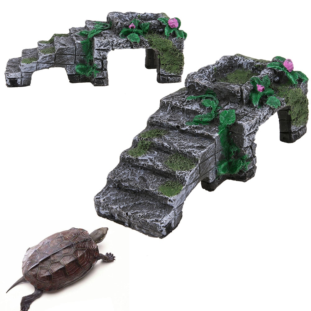 Hars Schildpad Amfibieën Schildpad Koesteren Reptiel Platform Tank Aquatic Water Rock Ladder Terrarium Koesteren Eiland Klim Decor