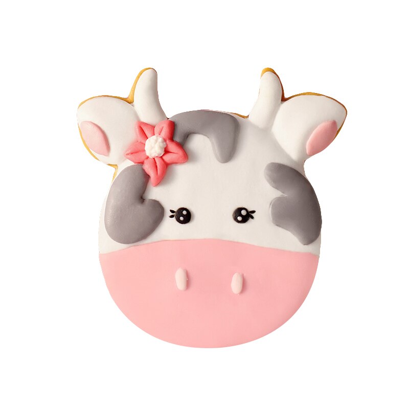 Farm Animal Cake Decoration Cows Sheep Pig Acrylic Ladder Happy Birthday Flags Cake Topper For Baby Shower Birthday Party Decor