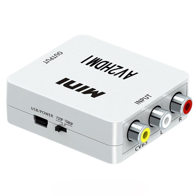 1Pcs Mini Compositerca Naar Hdmi Converte Audio Adapter Component Converter Video Adapter Rgb Kleurverschil Component Connector