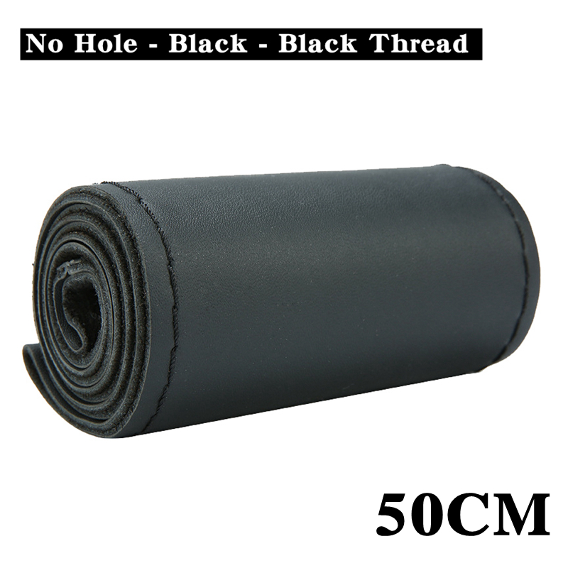 DIY Extra Large Car Steering Wheel Braid Cover 42CM 45CM 47CM 50CM Microfiber Leather Soft Non-slip Auto Interior Accessories: green