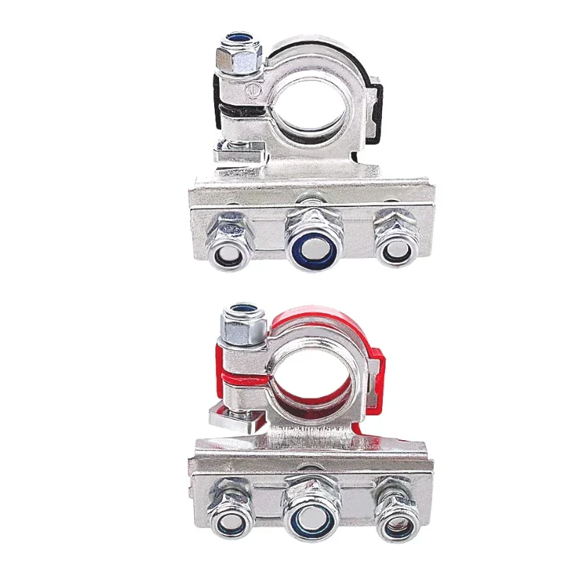 Battery terminal connectors - for cars, trucks SAE/JIS A-post compliant - aluminium, brass, stainless steel construction: WHITE