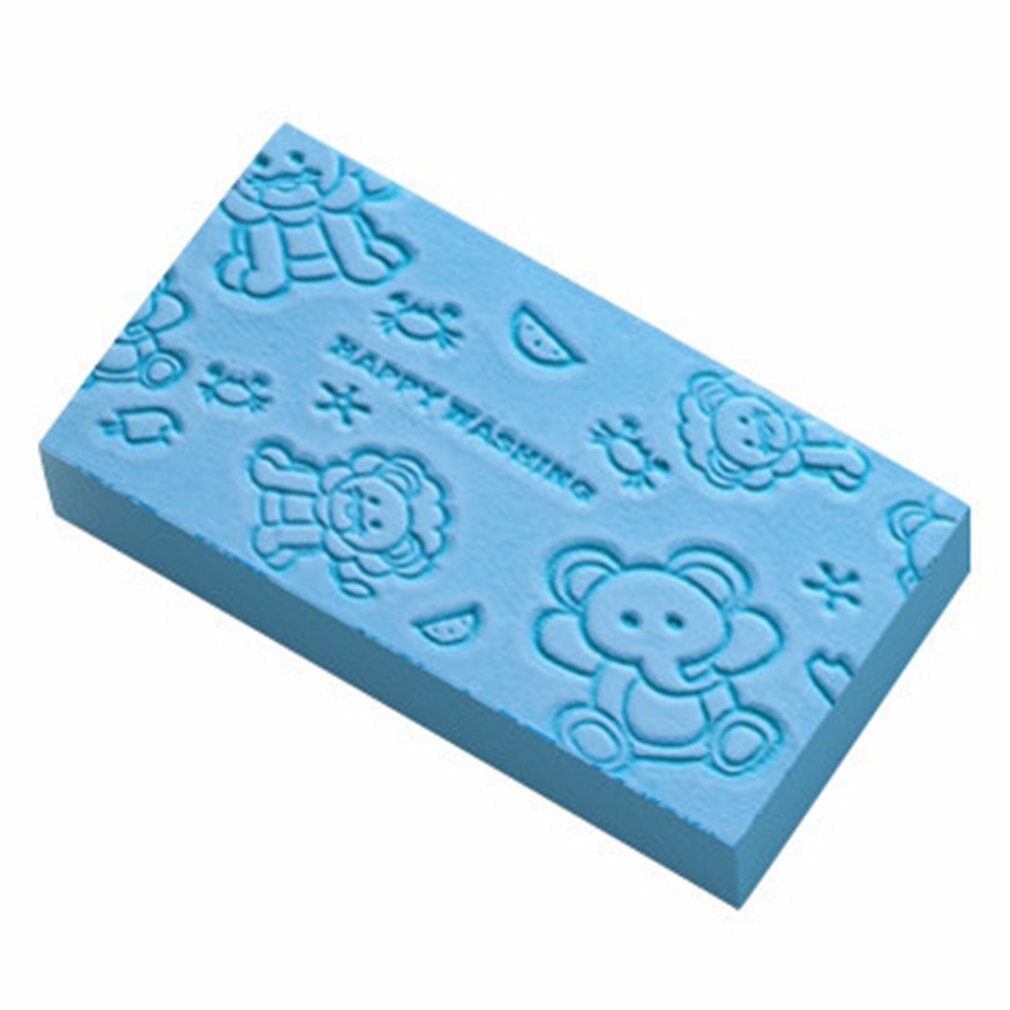 Baby Boy Girl Body Shower Washing Sponge Scrubber Bath Brushes Soft Children's Bath Sponge Brushes: blue