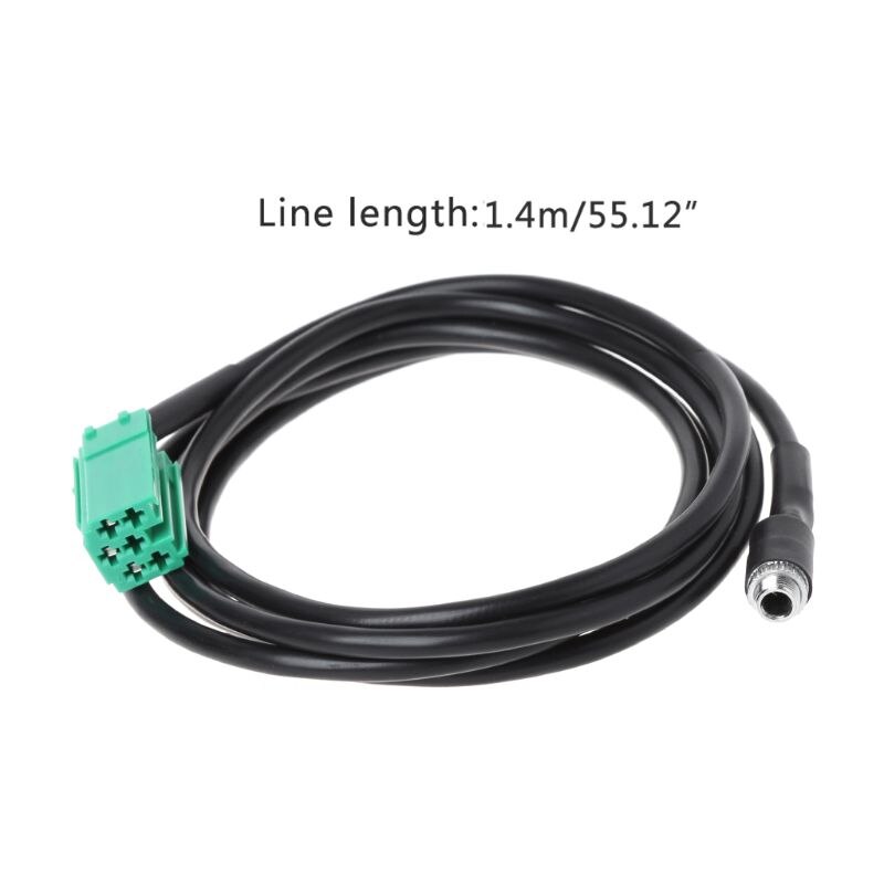Mini-iso 3.5mm hunstik kabel adapter kabel til renault clio megane scenic 2005 radio cd afspiller