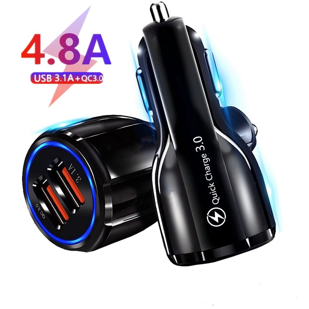 3.1A USB Car Charger Fast Charging For iPhone 11 For Xiaomi redmi note 8/9 pro Mobile Phone Accessories USB-Car-Charger Adapter