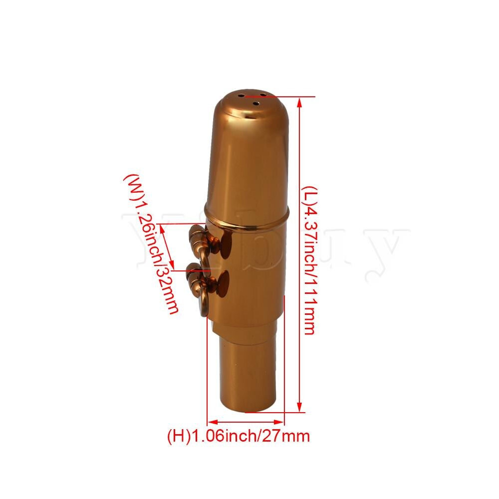 Yibuy Rose Vergoldung Bb Tenor Saxophon Sax Mouthpiece with Ligatur Kappe 8 #