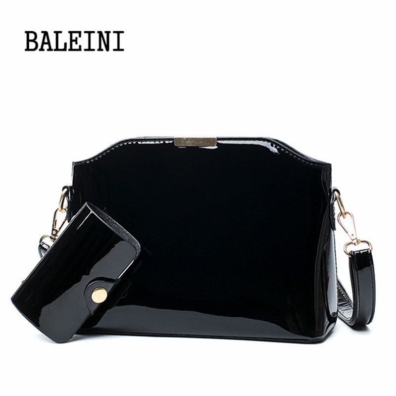 BALEINI-Bolso cruzado de charol para mujer, bandolera pequeña de de , a la ,