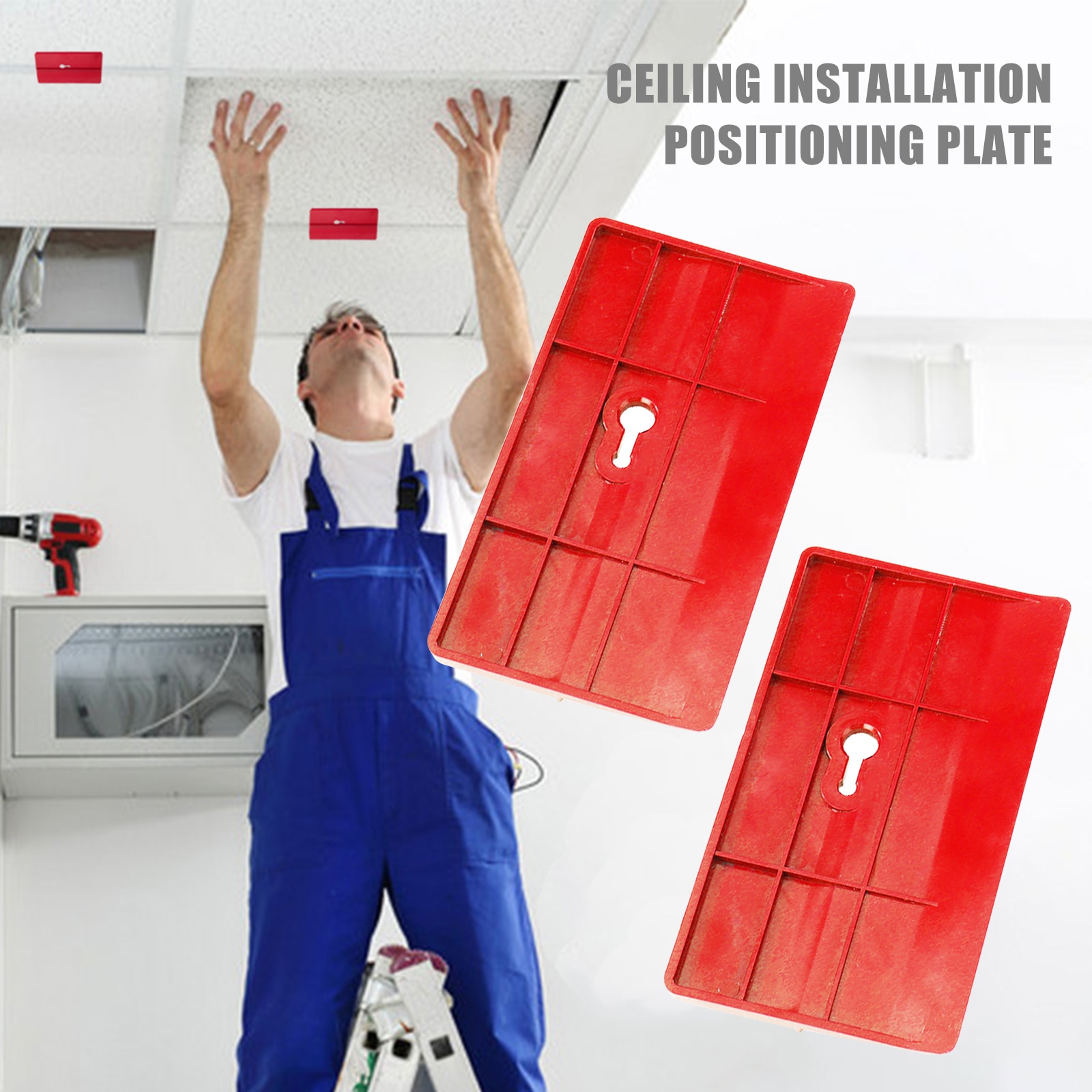 2Pcs Plasterboard Fixing Tool Walls Ceiling Sloped Drywall Fitting Tool Carpenter Tool Ceiling Positioning Plate Wall Decoration