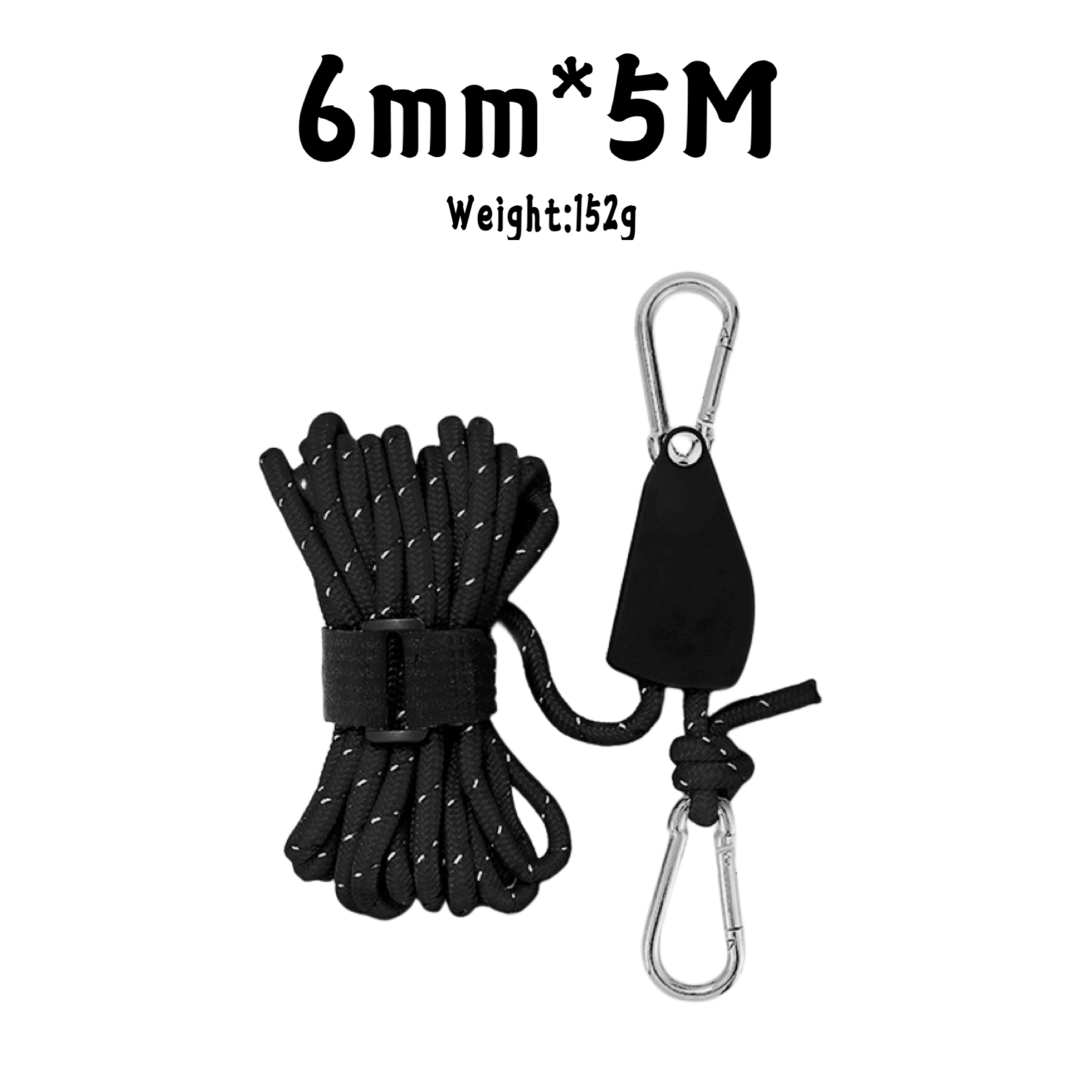 4/5M Camping Touw Tent Verstelbaar Touw Sluiting Vaste Gesp Poelie Spanner Ratelhangers Lampjes Camping Luifel Windtouw