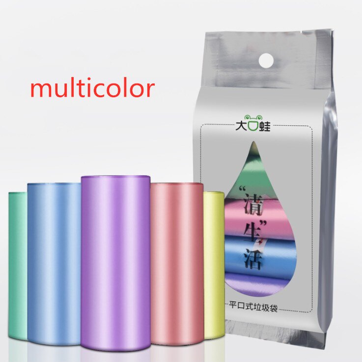 5 Rolls/pack Kitchen Garbage Bags Material Rubbish Dispense Storage Multicolor Disposable Continuous Roll Thicken Household: Multicolor