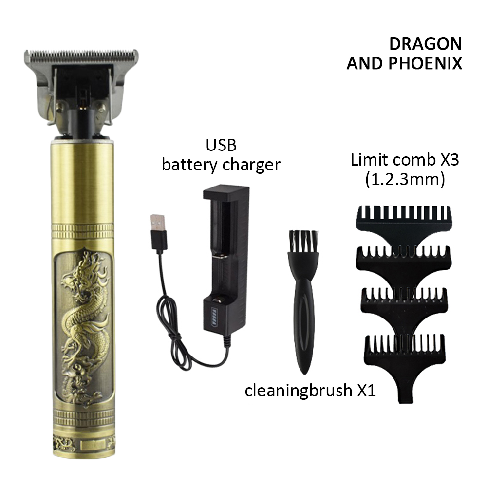 Oplaadbare Tondeuse Kapper Kapsel Cutter Maaier Snijmachine Scheermes Tondeuse Clippers Mannen Baard Trimmer Voor Mannen: T2 dragon no box