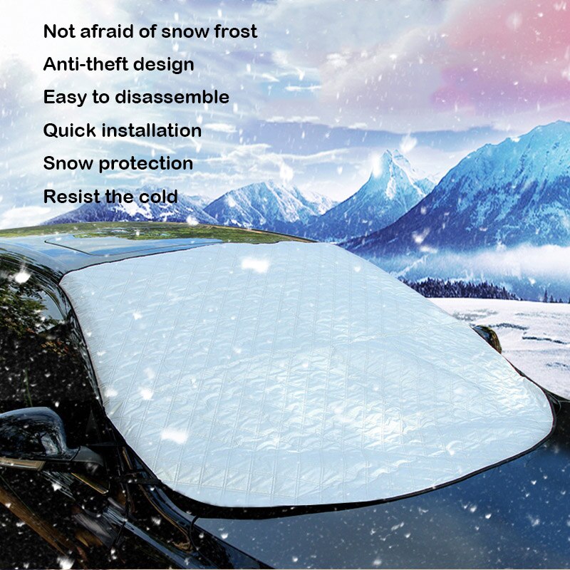 Bil frontrute solskjerm universal bil regn is snø beskyttelse anti sol uv varme frontrute tykt bil deksel