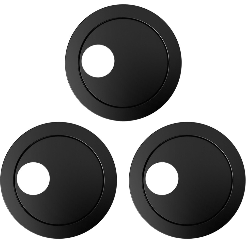 ANMONE Round Rotation Webcam Camera Cover Privacy Lens Cap For Mobile Phone Tablets Devices Protectors: Black Cover 3PCS