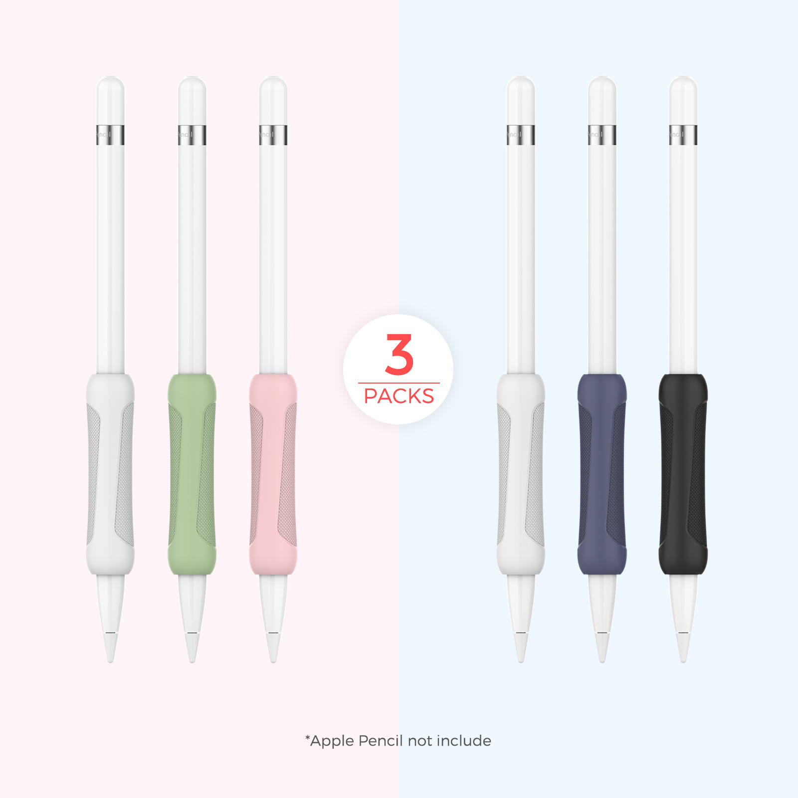 Antislip Pen Grip Beschermhoes Is Geschikt Voor Apple Stylus Apple Potlood 1/2 Generatie Siliconen Pen Grip Beschermende cover