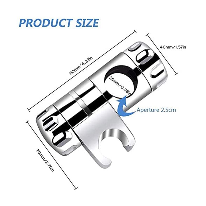 Shower Mounting Brackets Shower Lift Rod Support Bracket Adjustable Rail Slider Shower Head Holder for Slide Bar