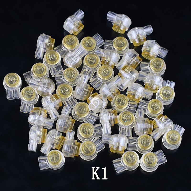 50pcs Rj45 Connector Crimp Connection Terminals K1 K2 K3 Connector Waterproof Wiring Ethernet Cable Telephone Cord Terminals