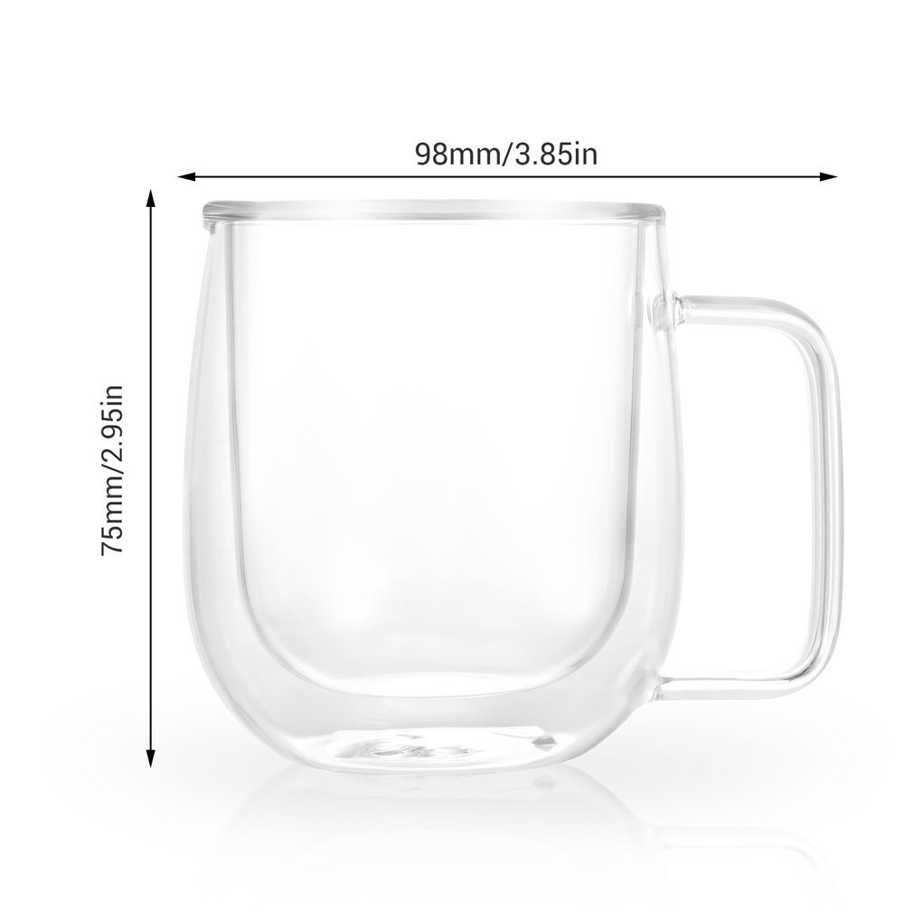 Transparante dubbellaagse glazen thee hittebestendige beker koffiemok isolatiebeker gezonde drank geweldig keukengereedschap