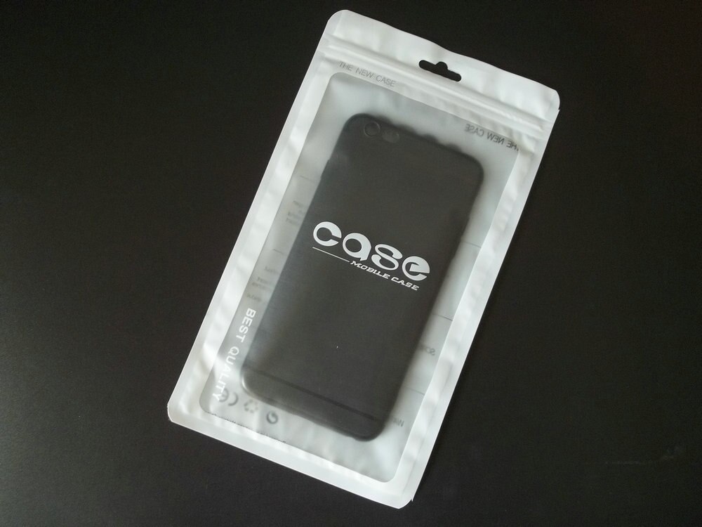 100pcs White/ Clear Plastic Zipper Retail Package Pouch Reusable Zip Lock Hang Hole Packaging Bag for Mobile Phone Case