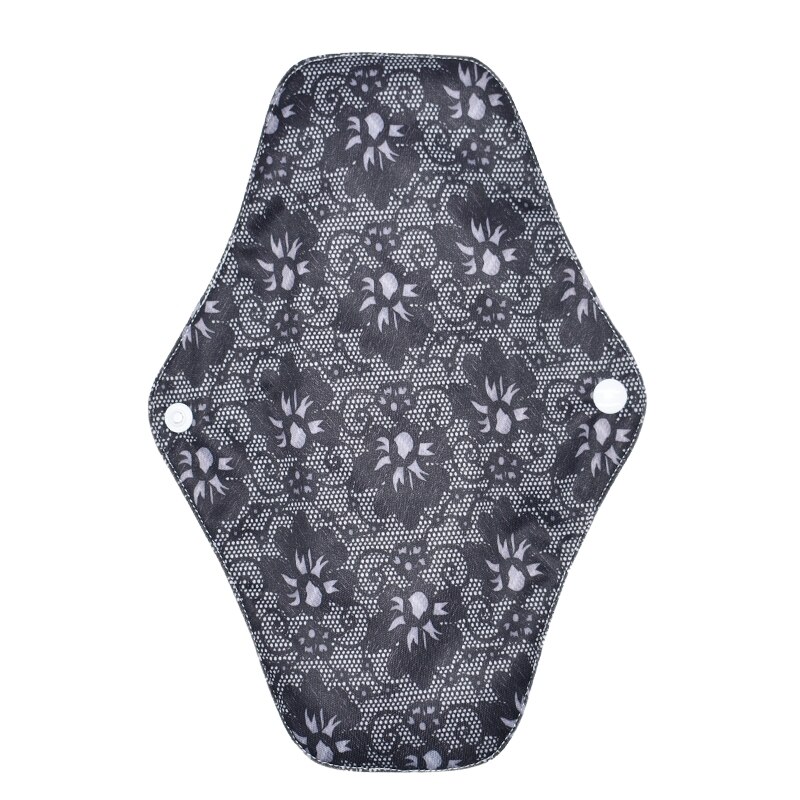 Washable Sanitary Towel Cloth Menstrual Pads Reusable Sanitary Pad Absorbent Reusable Charcoal Cloth Bamboo Menstrual Pads: A6