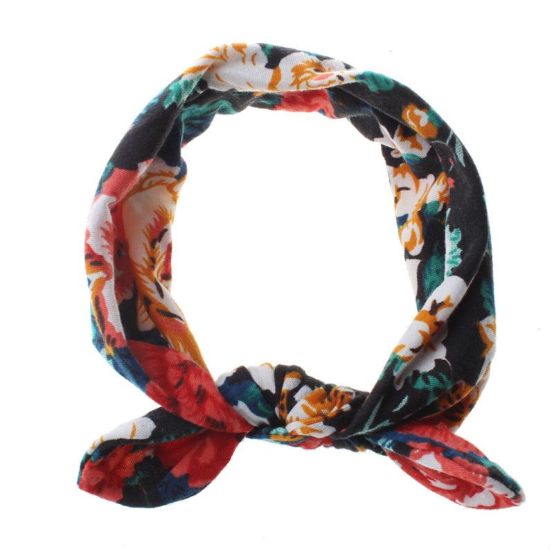 Conjunto de 3 unidades de lazos florales para bebé, diadema con lunares y lazo, diademas de algodón para niña, accesorios para el cabello para niña