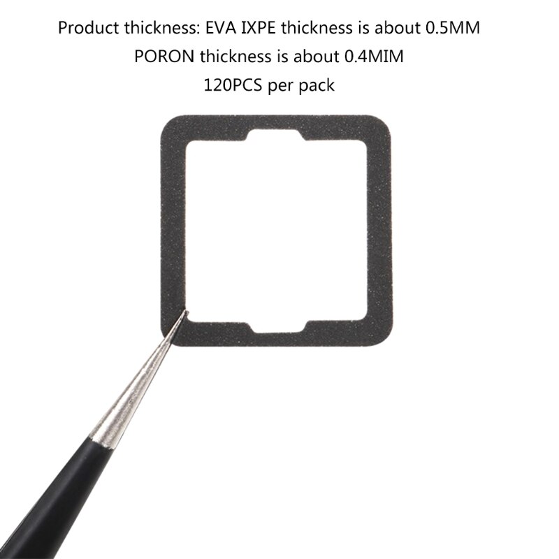 120pcs IXPE Foam Film For Switch Inter-Axis Pad Compatible with Mechanical Keyboard Switches Mute EVA PE Poron Pads