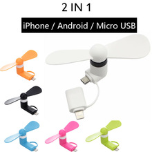 Draagbare 2 In 1 Mini zachte telefoon Ventilator voor Iphone Android Micro Hanldheld Cooling Mobiel Fan Koeler Mobiele telefoon zomer USB Fans