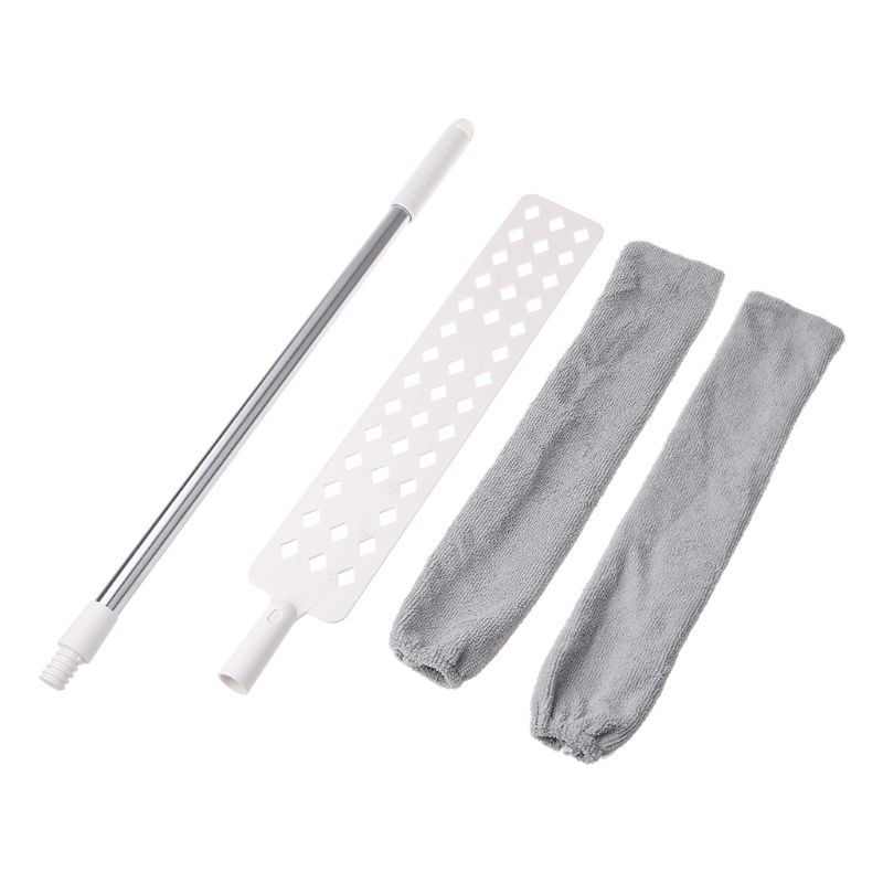 Household Flexible Long Handle Flat Head Mop Reusable Microfibre Duster Sweeping Brush with Cleaning Replacement Cloth